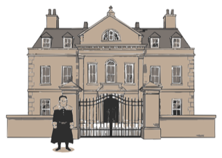 Drawing: manor house